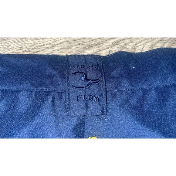 Liquid Flow Printed Performance Swim Trunks Shorts Size 40 Navy Skull & Swords - Picture 7 of 8